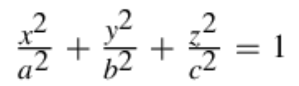 <p>-all positive</p><p>-all variable² / coefficient²</p><p>=1</p><p></p><p>*looks like 3d ellipse</p><p></p>