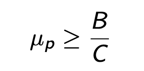 <p>it is efficient if its expected return is at least as much as that of GMV portfolio. </p>