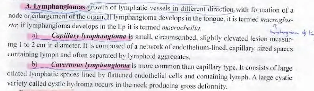 <p><strong><span>Lymphangiomas locate most often:</span></strong> </p><p>a) on the face </p><p><strong>b) on lips, tongue</strong></p><p></p>