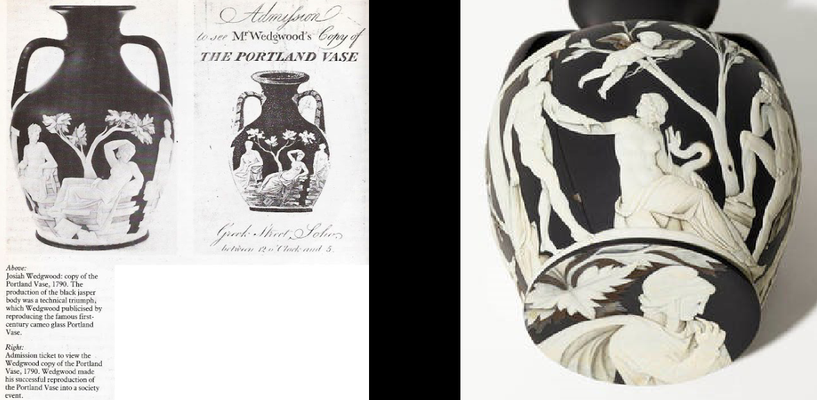 <p>J Wedwood,  portland vase 1790</p>
