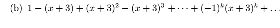 <p>Find the interval of convergence of the power series, and find a familiar function that is represented by the power series on that interval.</p>