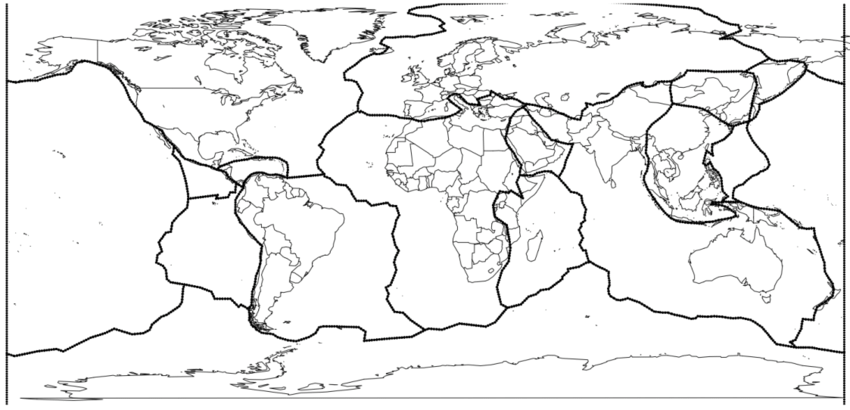 major tectonic plates