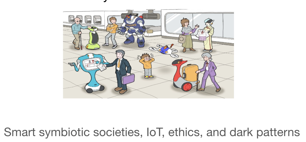 <p><span style="background-color: transparent; font-family: &quot;Helvetica Neue&quot;, sans-serif;"><span>Human-robot symbiotic societies are communities in which humans and robots interact in a mutually beneficial way, combining human intelligence, creativity, and emotional depth with robotic efficiency, precision, and endurance. </span><strong><span>In these societies, robots aren't simply tools but are integrated into social, economic, and personal aspects of life, supporting and enhancing human activities in a manner that respects human values and promotes well-being.</span></strong><span>&nbsp;</span></span></p><p><span style="background-color: transparent; font-family: &quot;Helvetica Neue&quot;, sans-serif;"><u><span>To facilitate development of smart symbiotic societies, the technology should be </span></u><strong><u><span>Persuasive.&nbsp;</span></u></strong></span></p>