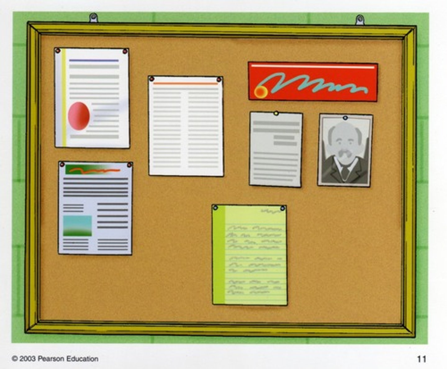 <p>bulletin board</p>
