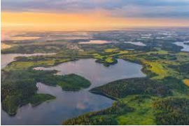 <ul><li><p>found at high latitudes, formed by glaciers</p></li><li><p>water movement and seasonal turnover driven by wind and changes in temp (top goes to bottom, and vice versa)</p></li><li><p>organisms adapt based on depth and sunlight availability</p></li></ul><p></p>