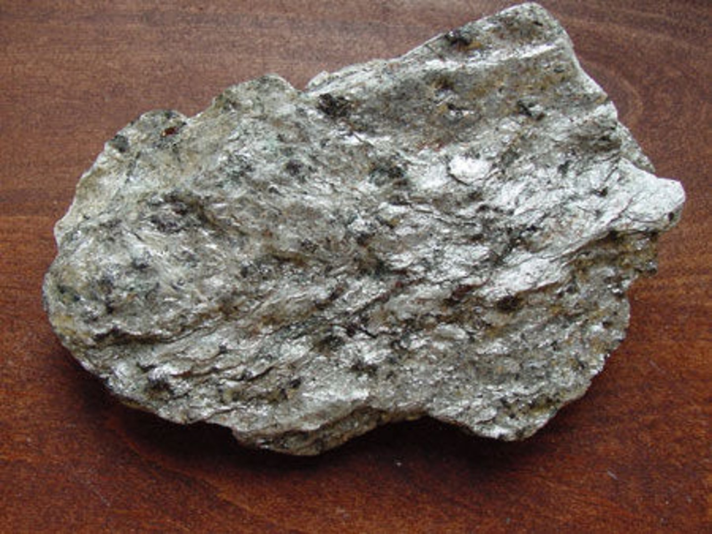 <p>Mica appears in sheets or patches.</p>