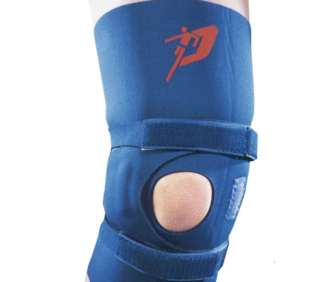 <p>- elastic sleeve with patella cutout</p><p>- 2 rubber straps provide tension to the crescent shaped patellar pad and elastic counterforce strap to maintain pad position and prevent axial rotation of the device</p>