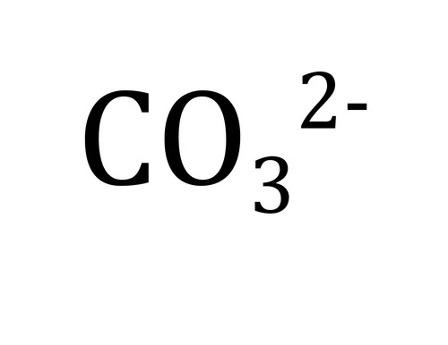 <p>CO²₃</p>