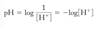 <p>negative log of the hydronium concentration </p>