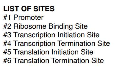 <p>Which of the following sites would you predict to be present in the gene encoding a tRNA</p>