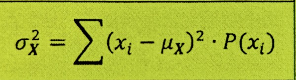 The expected value of the squared deviation from the mean; the square of the standard deviation 