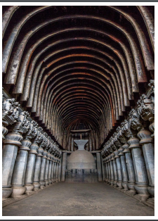 <p>Noted for its rock-cut caitya, a Buddhist sanctuary with a specific apsidal plan.</p>