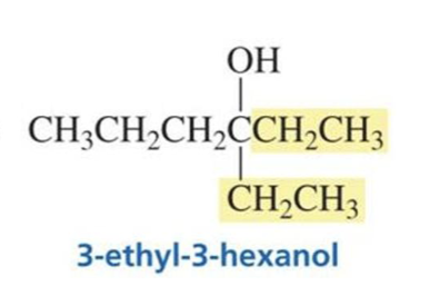 <p>Tertiary alcohol</p><p>Has two of the same R groups!</p>