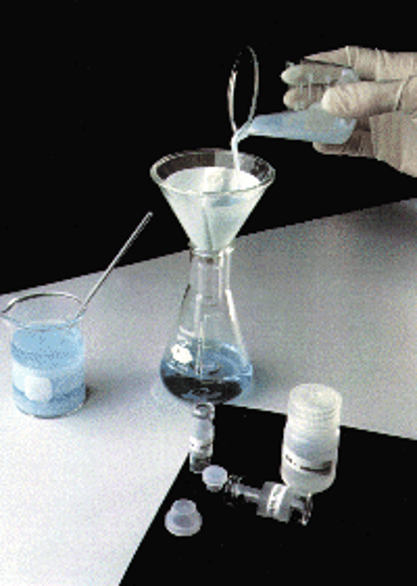 <p>technique for separating a solid from a liquid.</p>