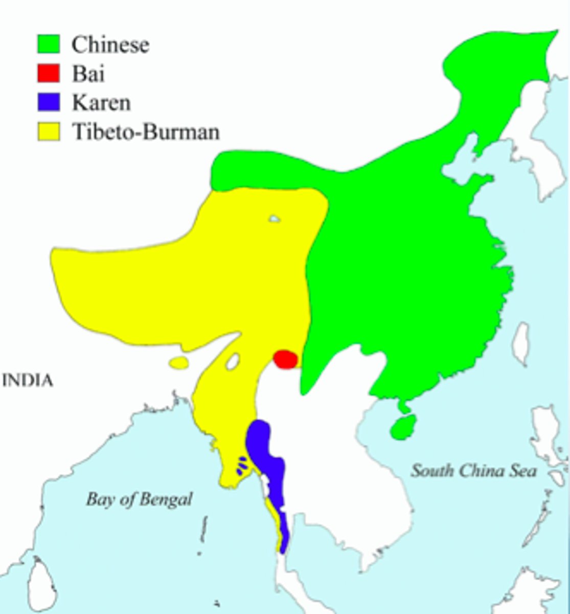 <p>A language family that includes languages spoken in parts of China and Myanmar.</p>