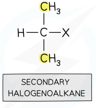 <p>A halogenoalkane which has two carbon atoms directly bonded to the carbon atom that is bonded to the halogen.</p>