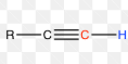 triple bonded carbons