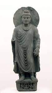 <p><strong>*Standing Buddha, from Gandhara, c. 100-200CE, Gandhara Style, Kushan Period (S. 10-14)</strong></p>