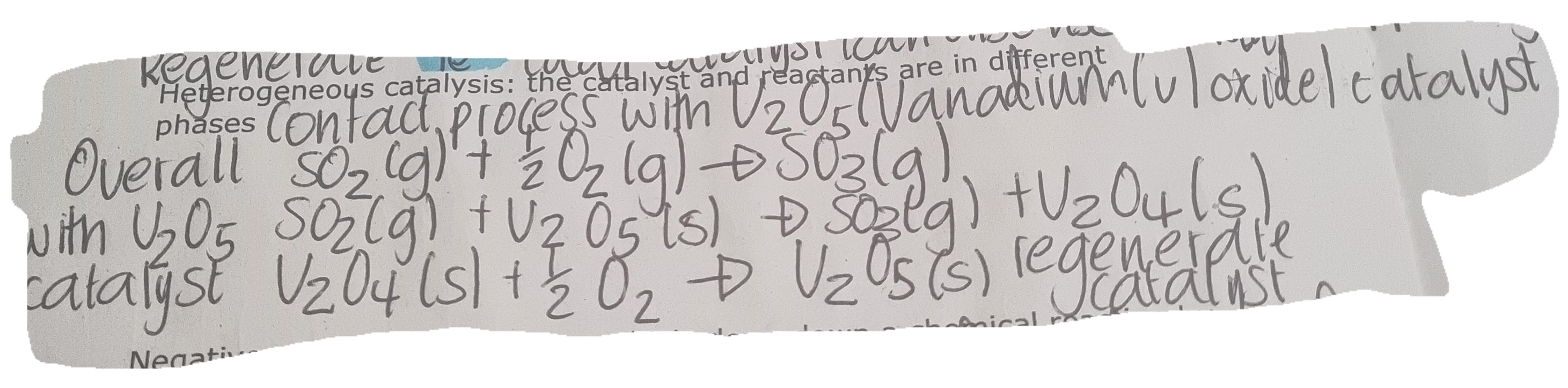 <p>The catalysts and reactants are in different phases</p>