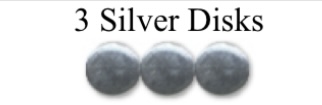 <p>3 Silver Disks </p>
