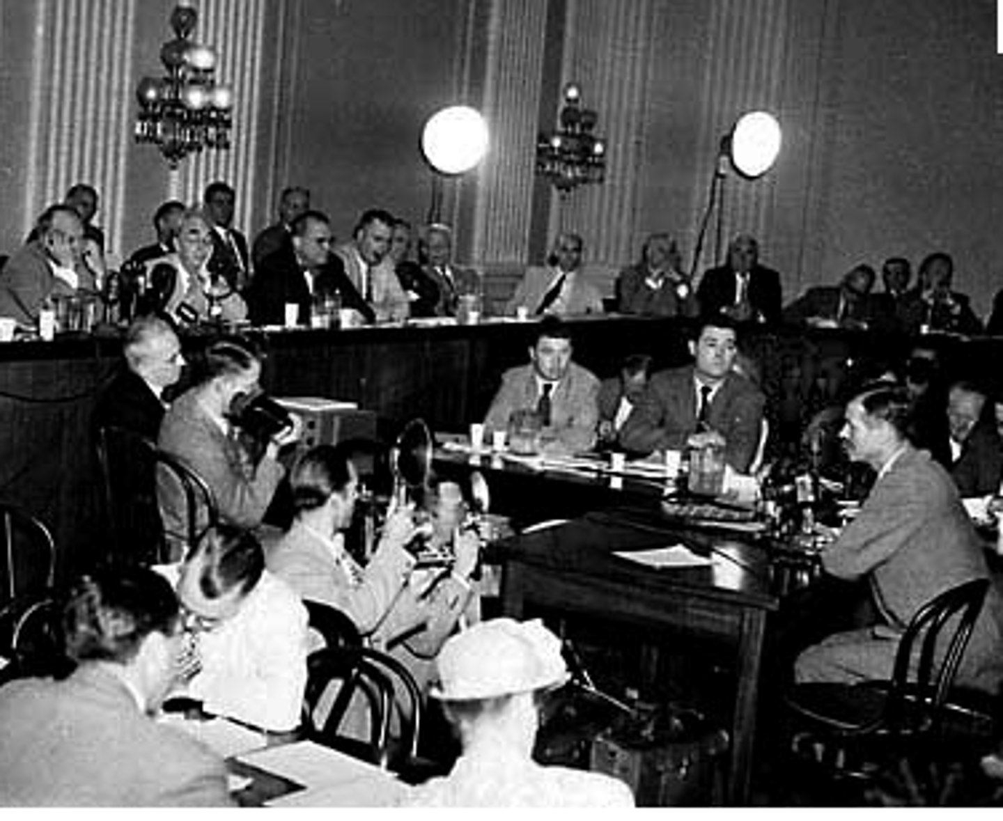 <p>A congressional committee that investigated Communist influence inside and outside the U.S. government in the years following World War II.</p>