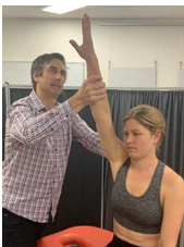 <ul><li><p>Elevate patients <em>internally rotated </em>shoulder while stabilizing scapula</p></li><li><p>Positive Test: Reproduction of Pain</p></li></ul><p>Testing for: Impingement</p>