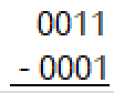 <p><strong>Subtract</strong><span><span> the following 4-bit, fixed-precision, 2s complement numbers and give the 4</span></span><strong>-bit result</strong><span><span> along with the overflow result.</span></span></p>