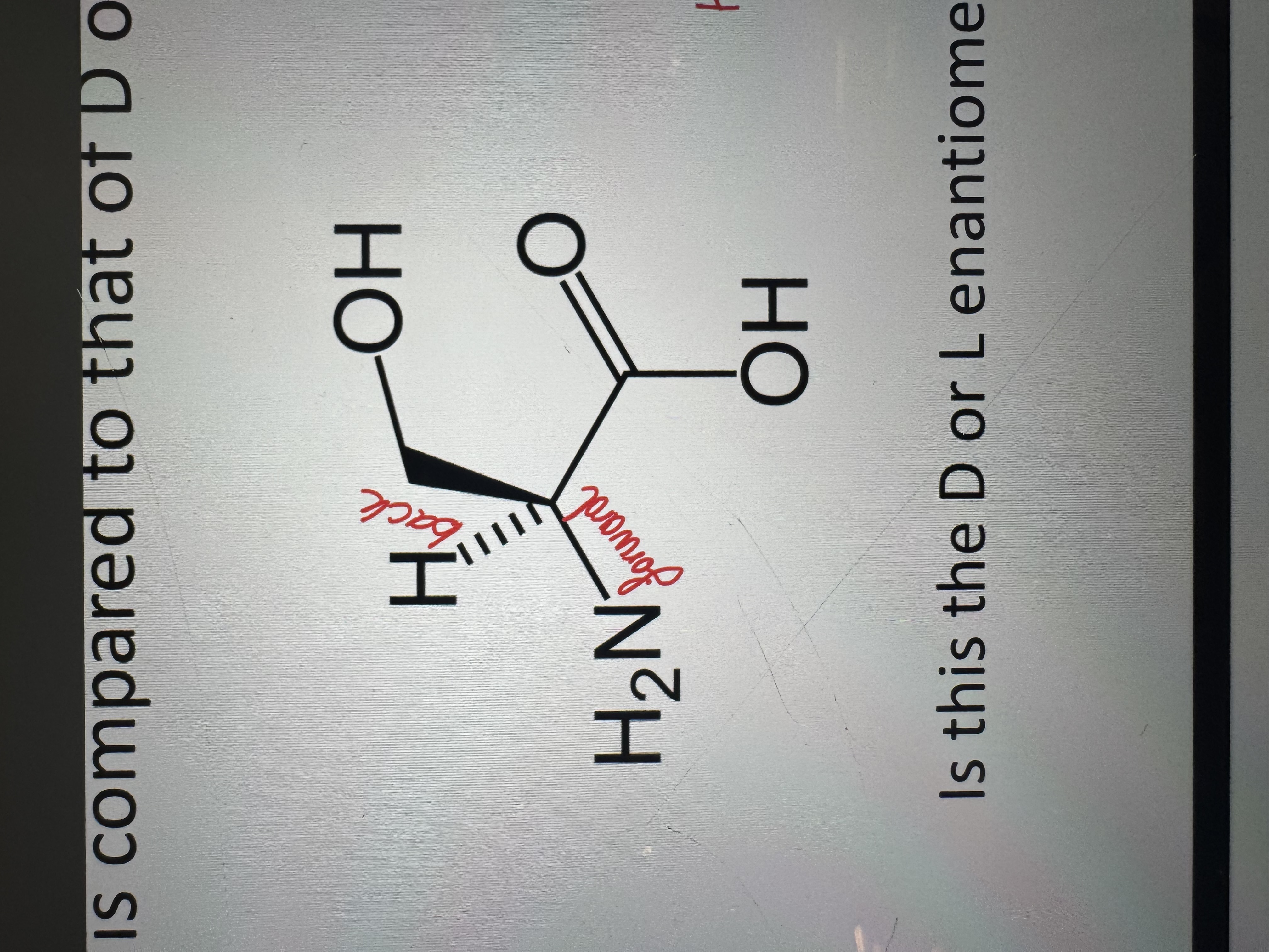 <p>is this a d or l enantiomer</p>