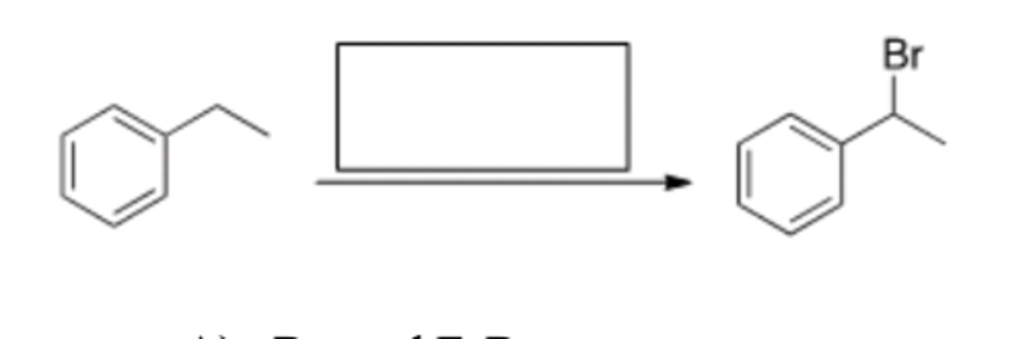 <p>45) Which set of reagents would most likely bring about the following transformation?</p>