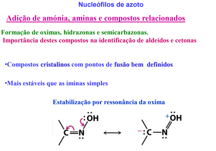 <ul><li><p>estáveis que as iminas simples</p></li></ul><p></p>