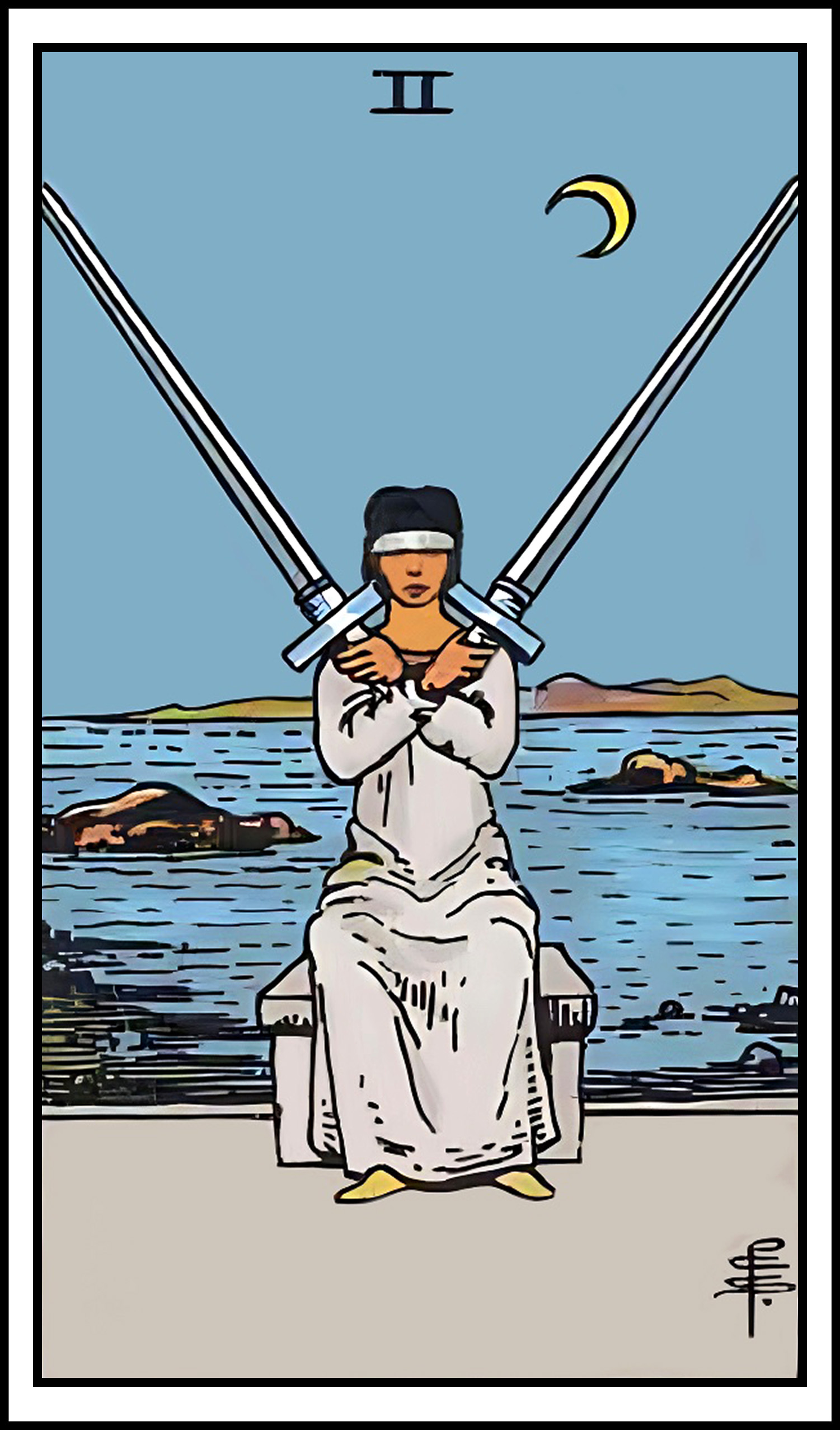 <p>2 of swords</p>
