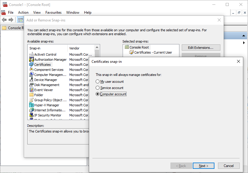 <p>Microsoft Management Console (MMC)</p>