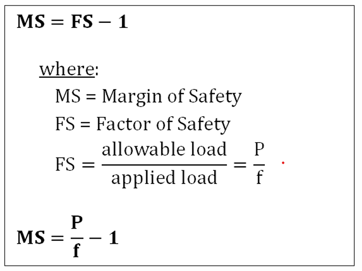 <p>the factor of safety minus one</p><p></p>