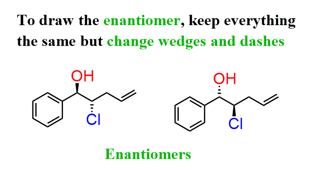 <p>A compound with one chiral center will have one nonsuperimposable mirror image. Same connectivity but different 3-D shapes</p>