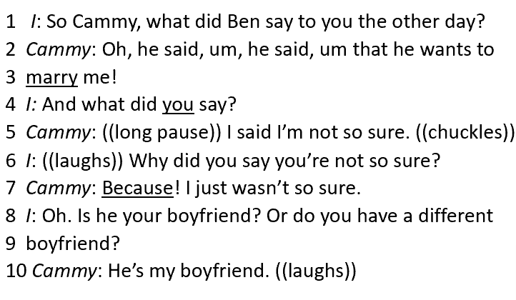 <p>Takes a long time— gets all the specfic details</p><p><span><u>Sylvia:</u><em> She was born in [small town] so she was one of the last babies that was actually born at the hospital there. Um, so the local doctors, the local nurses um, so when she was born, nobody said anything to me about um, what they thought. But they got us um, sent off to [city] for tests…</em></span></p><p><span><u>Sarah:</u><em> Um, so you said that initially, nobody said anything about what they thought, right? And so, I assume by ‘nobody’ you were referring to— was it a doctor who delivered—</em></span></p><p><span><u>Sylvia:</u><em> —doctors, nurses—</em></span></p><p><span><u>Sarah:</u><em> — doctors, nurses. Um, in hindsight do you think that they all knew and just weren’t telling you? You’re nodding, yeah?</em></span></p>