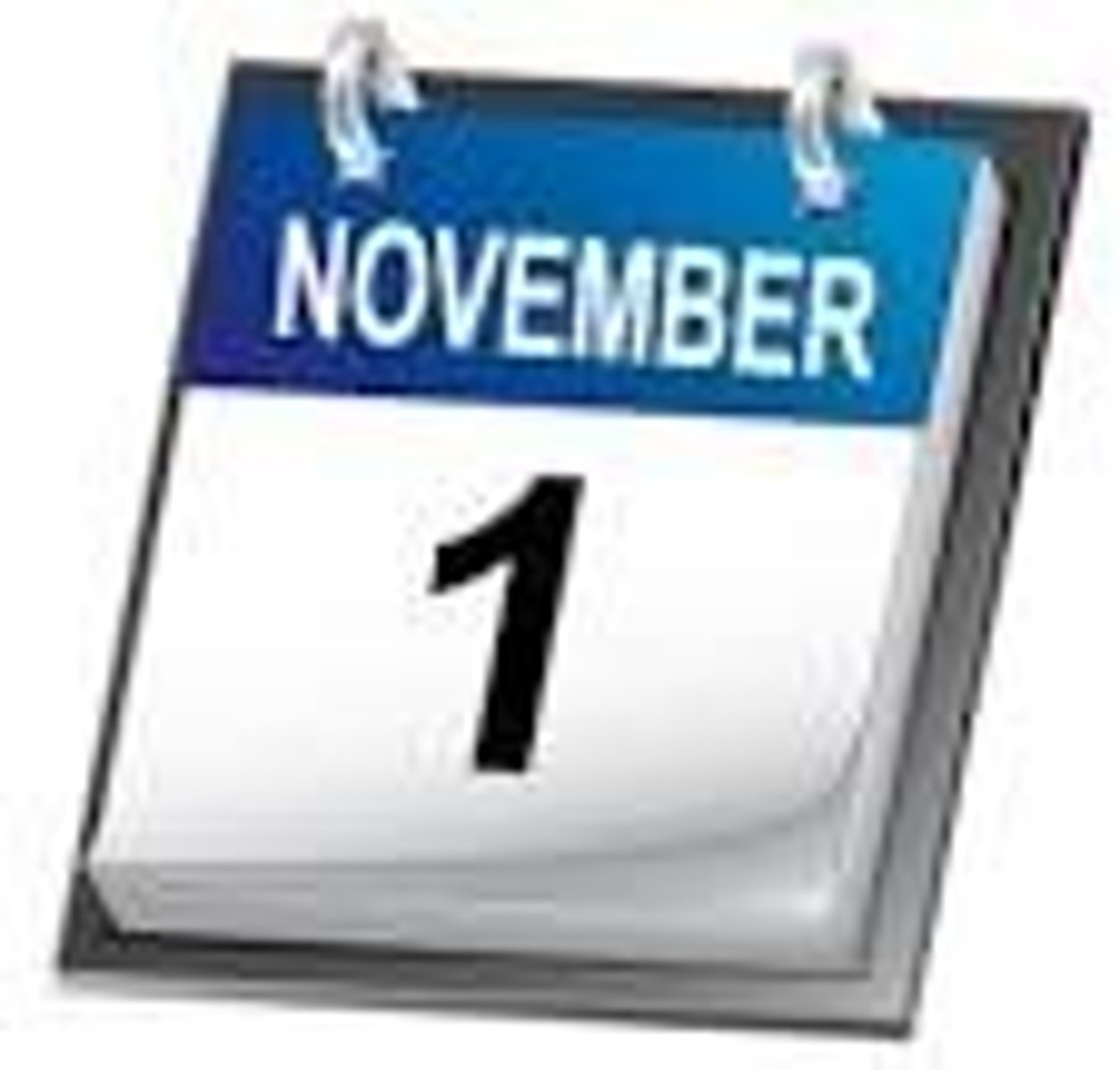 <p>first of November</p>