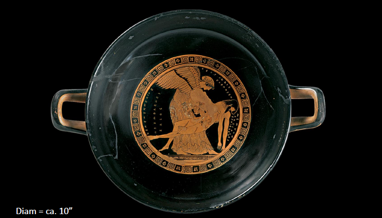 <p><strong>Eos and Memnon Kylix</strong> (The Archaic Period)</p>