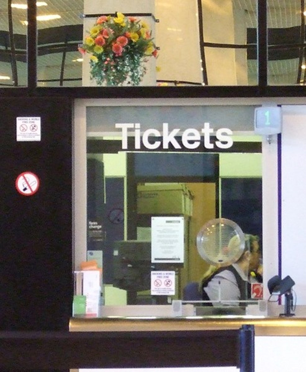 <p>the ticket window</p>