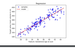 <p>where the known outputs are continuous, called target values. We are predicting a number </p>