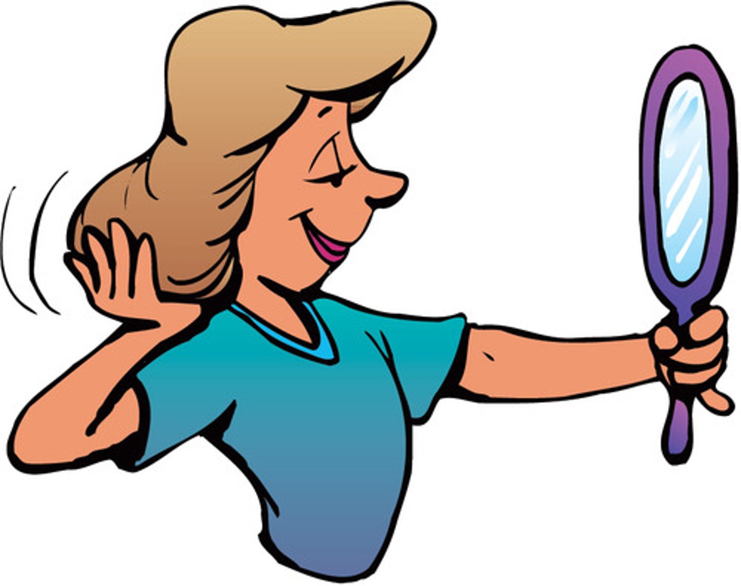 <p>to look at oneself in the mirror</p>