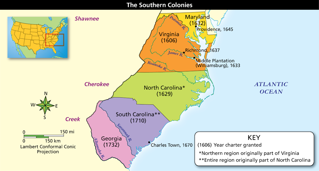 <p>southern colonies</p>