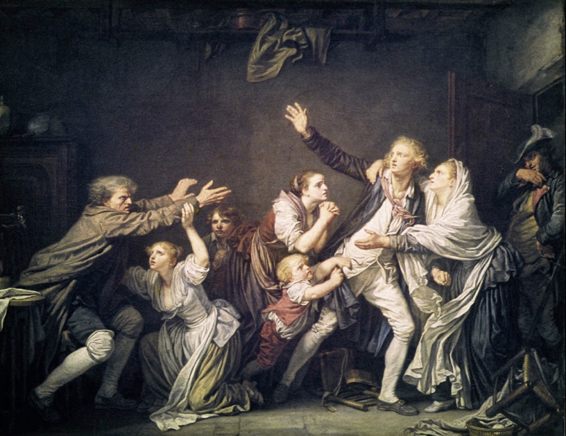 <p>Greuze, The Father’s Curse, 1777</p>