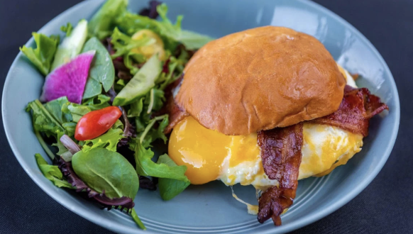<ol start="7"><li><p>Brekkie: Brekkie Sandwich* $12</p></li></ol><p></p>