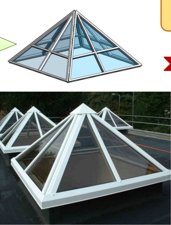 <p>A pyramidal hip roof. </p>
