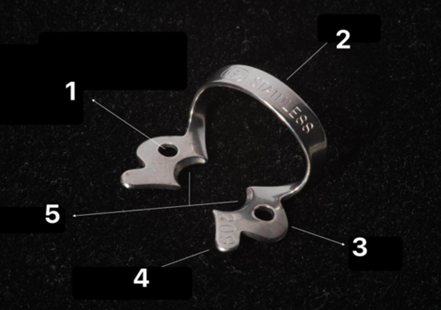 <p>ID the part of the clamp at 2</p>