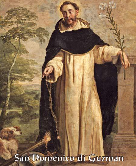 <p>Afgebeeld als monnik met boek en lelie. Soms heeft hij een ster in zijn nimbus en wordt hij met een hondje met een brandende toorts in de bek afgebeeld. </p>