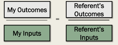 <p>Individuals are motivated to maintain an equitable exchange relationship</p><ul><li><p>When perceiving inequity</p><ul><li><p>Behavioural and cognitive reactions</p></li></ul></li></ul>