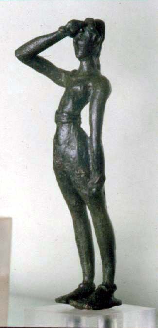 <p>Bronze statuette of a male worshipper</p>
