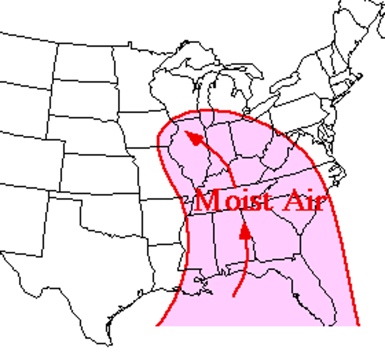 <p>A humid air mass that forms over oceans</p>