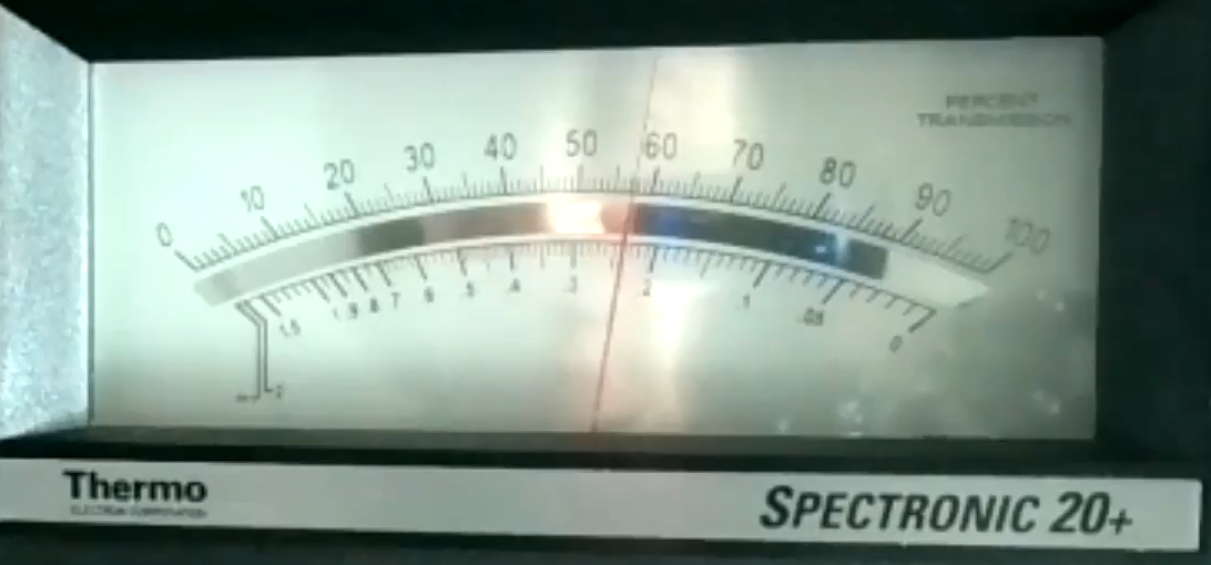 <p>Find the absorbance readings in this 10 gram sample.</p>
